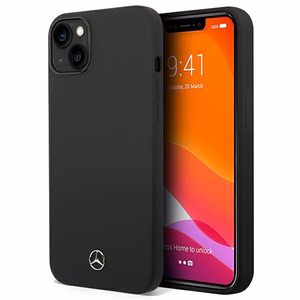 Mercedes Silicone Line MagSafe ümbris jaoks iPhone 14 Plus - must