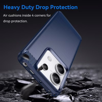 Carbon Ümbris jaoks Xiaomi Redmi Note 13 Pro - sinine