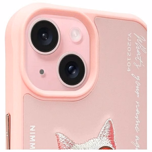 NIMMY case GLASSES COOL CAT jaoks IPHONE 15 roosa