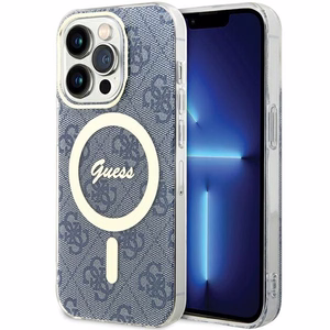 Guess IML 4G MagSafe ümbris jaoks iPhone 15 Pro - sinine