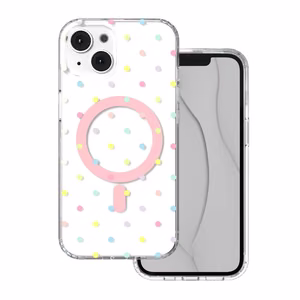 Bubble Dots Mag чехол для iPhone 13 / 14 6,1", белый