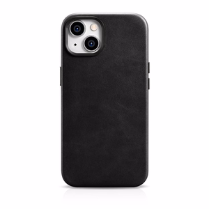 iCarer Oil Wax Premium Leather Case iPhone 14 Plus Magnetic Leather Case MagSafe must (WMI14220703-BK)