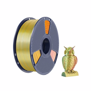 Sunlu PLA+ Silk kolmevärviline filament (punane, kollane ja roheline)