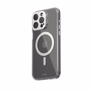 Moshi iGlaze MagSafe ümbris seadmele iPhone 15 Pro Max, Luna Silver värvitoonis
