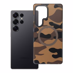 Ümbris jaoks Samsung S25 ULTRA Forcell F-Protect Levels Dual Layer 4D technology compatible with Magsafe Military Drop-Test desert camo