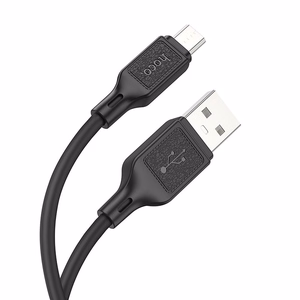 Кабель USB A - Micro USB Hoco 2,4A 1 m X90 чёрный