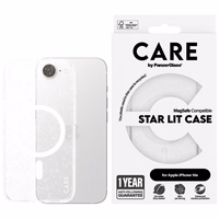 CARE by PanzerGlass Flagship Urban Combat StarLight Valge MagSafe iPhone 16e Ümbris - Clear