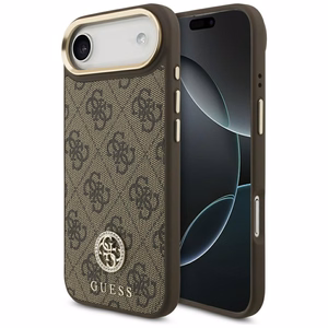 GUESS ümbris jaoks IPHONE 17 Air compatible with MagSafe GUHMP17MP4GRMDEW (PU W/ 4G Strass Logo) brown