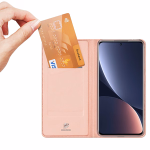 Dux Ducis Skin Pro Ümbris Xiaomi 13 Pro Flip Card Wallet Stand roosa