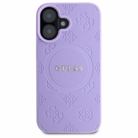 Guess Saffiano Peony Classic Logo MagSafe iPhone 16 Ümbris - Lilla