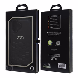 Audi Synthetic Leather iPhone 16 6.1" must/must hardcase AU-TPUPCIP16-GT/D2-BK