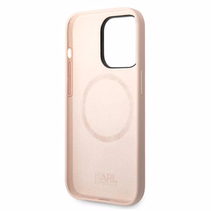 Karl Lagerfeld KLHMP14LSLKHLP iPhone 14 Pro 6.1 "hardcase light roosa / light roosa Silicone Karl`s Head Magsafe