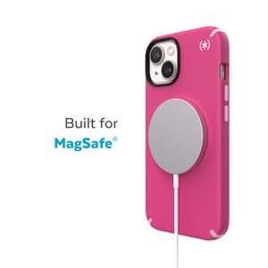 Speck Presidio2 Pro + MagSafe ümbris seadmele iPhone 15 Plus / 14 Plus, Microban mikroobivastase kaitsega, Digital Pink / Blossom Pink / White värvikombinatsioon