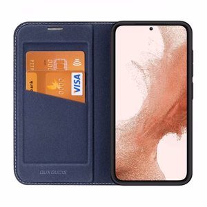 Dux Ducis Skin X2 чехол Samsung Galaxy S23+ флип-чехол кошелёк подставка синий