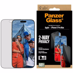 PanzerGlass Ultra-Wide Fit EasyAligner Privaatsus Glass jaoks iPhone 17 Pro Max