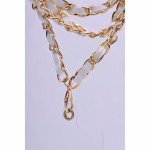 STRAP Phone lanyard, Phone pendant / cord length 116cm (58cm in the loop) / on neck - valge
