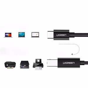 Ugreen US241 USB-C 2.0 - USB-B kaabel 1m - must