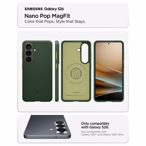 Spigen Nano Pop Mag MagSafe Case for Samsung Galaxy S26 - Green