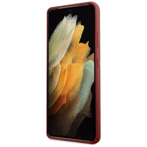 Mercedes Silicone Line Case for Samsung Galaxy S21 Ultra - Red