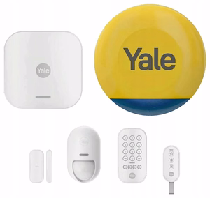 Yale nutika alarmi stardipakett 6 elementi - Juhtimisüksus, Sireen, Klaviatuur, Kaugjuhtimispult, Liikumisandur, Akna/ukse andur