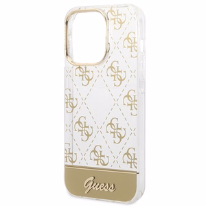 Guess GUHCP14LHG4MHG iPhone 14 Pro 6.1 "kuldne / kuldne hardcase 4G Pattern Script