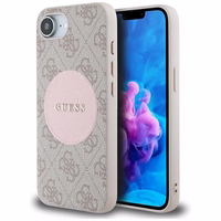 GUESS ümbris jaoks IPHONE 16e (SE 4 2025) compatible with MagSafe GUHMPSE4P4PGRSGP (PU 4G Circle W/ Classic Logo) roosa