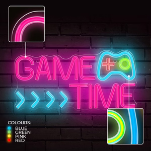 Forever Light Neon Plexi LED Game Time mitmevärviline FPNE34