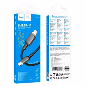 Cable USB C to Lightning Hoco PD 30W 1 m X128 Benefit black