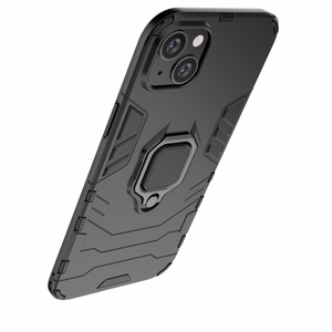 Ring Armor ümbris iPhone 14 Pro Maxi jaoks soomustatud kate magnetiline hoidja rõngas must