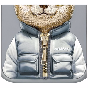NIMMY чехол COOL&CUTE 2.0 Bear для iPhone 15 Pro Max серый