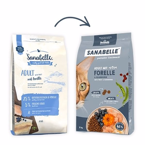 Bosch Sanabelle Life Adult Trout & Blueberries – täiskasvanud kasside kuivtoit forelli ja mustikatega, 8 kg