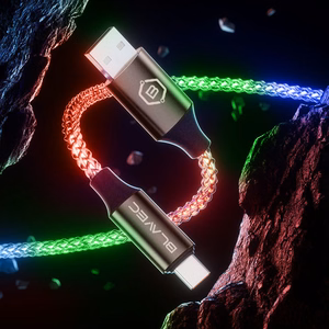 Blavec Kabel Neon - USB na Typ C - QC 3.0 60W 3A 1 metre (CNE-UC3L1) luminous RGB
