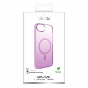 Puro Cover in TPU "GRADIENT" with Magsafe and gradient effect jaoks iPhone 16E, roosa