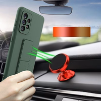 Wozinsky Kickstand Case silikoonist ümbris koos statiiviga Samsung Galaxy A73 jaoks punane