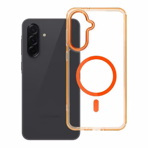 Чехол Samsung A36 Frame Clear Hybrid Mag Cover совместимый с MagSafe hermes оранжевый