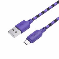 Kaabel USB A to Micro USB Hoco 2,4A 1 m X116 gradient purple