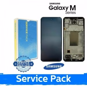 LCD ekraan Samsung M356 M35 5G must raamiga (Service Pack)