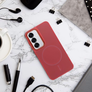 Case for Samsung A27 Frame Mag Cover compatible with MagSafe magenta