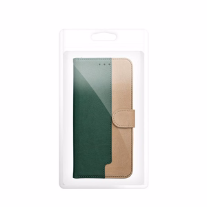 Klappümbris Samsung A27 Split Book, roheline ja kuldne