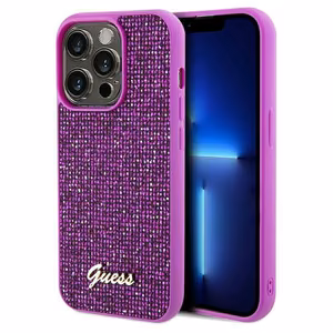 GUESS ümbris jaoks IPHONE 14 Pro GUHCP14LPMSDGSF (Disco Script Metal) fuschia