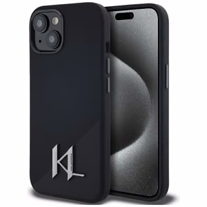 KARL LAGERFELD ümbris jaoks IPHONE 15 compatible with MagSafe KLHMP15SSCMKMPCK (Silicone Initial Metal Logo) must