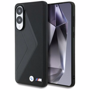 BMW Leather Oversized Stripes MagSafe ümbris jaoks Samsung Galaxy S25 Edge - must