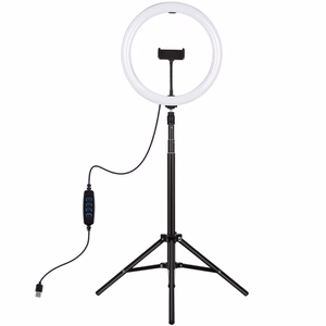LED Ring Lamp 30cm koos Tripod Mount Up To 1.65m, phone clamp, USB