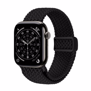 Crong Wave Band punutud Apple Watch rihm, 44/45/46/49 mm, must