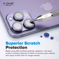 X-ONE Sapphire Camera Armor Pro - jaoks iPhone 16/16 Plus - hõbedane