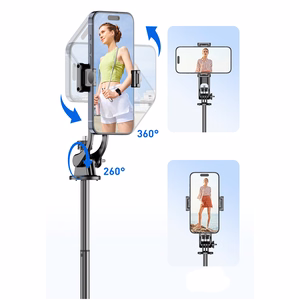 Selfipulk WC1Y2S 1.3m alumiiniumisulamist teleskoopstatiiv telefonihoidikuga - must