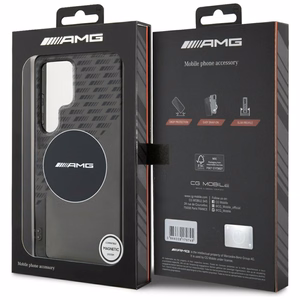 AMG läbipaistev Rhombs MagSafe Ümbris jaoks Samsung Galaxy S25 Ultra - must