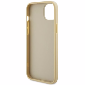 GUESS ümbris jaoks IPHONE 13 / 14 / 15 GUHCP15SPS4DGPD (Leather 4G Metal Logo Strass) kuldne