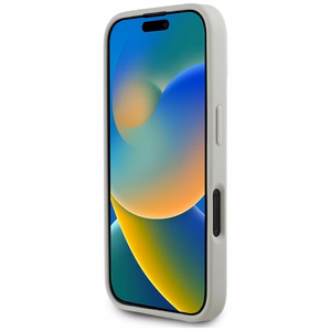 Karl Lagerfeld HC 3D Rubber Double Heads iPhone 16 Ümbris - Beige