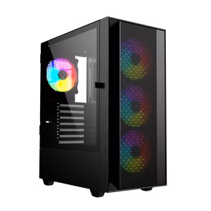 Игровой корпус компьютера Gembird Fornax 4000 ARGB, ATX, Midi Tower, подсветка, чёрный